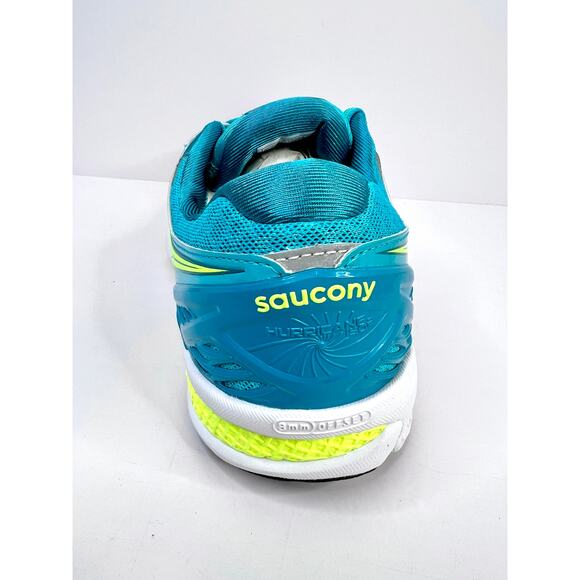 Saucony Size 10 Hurricane ISO 2 Womens Athletic Running Shoes BLUE/SILVER/CITRON - Picture 8 of 16